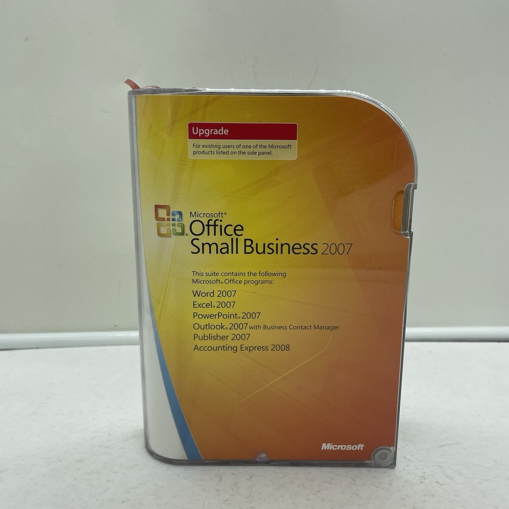 Microsoft Office Small Business 2007 Upgrade in Original Case includes Key Code