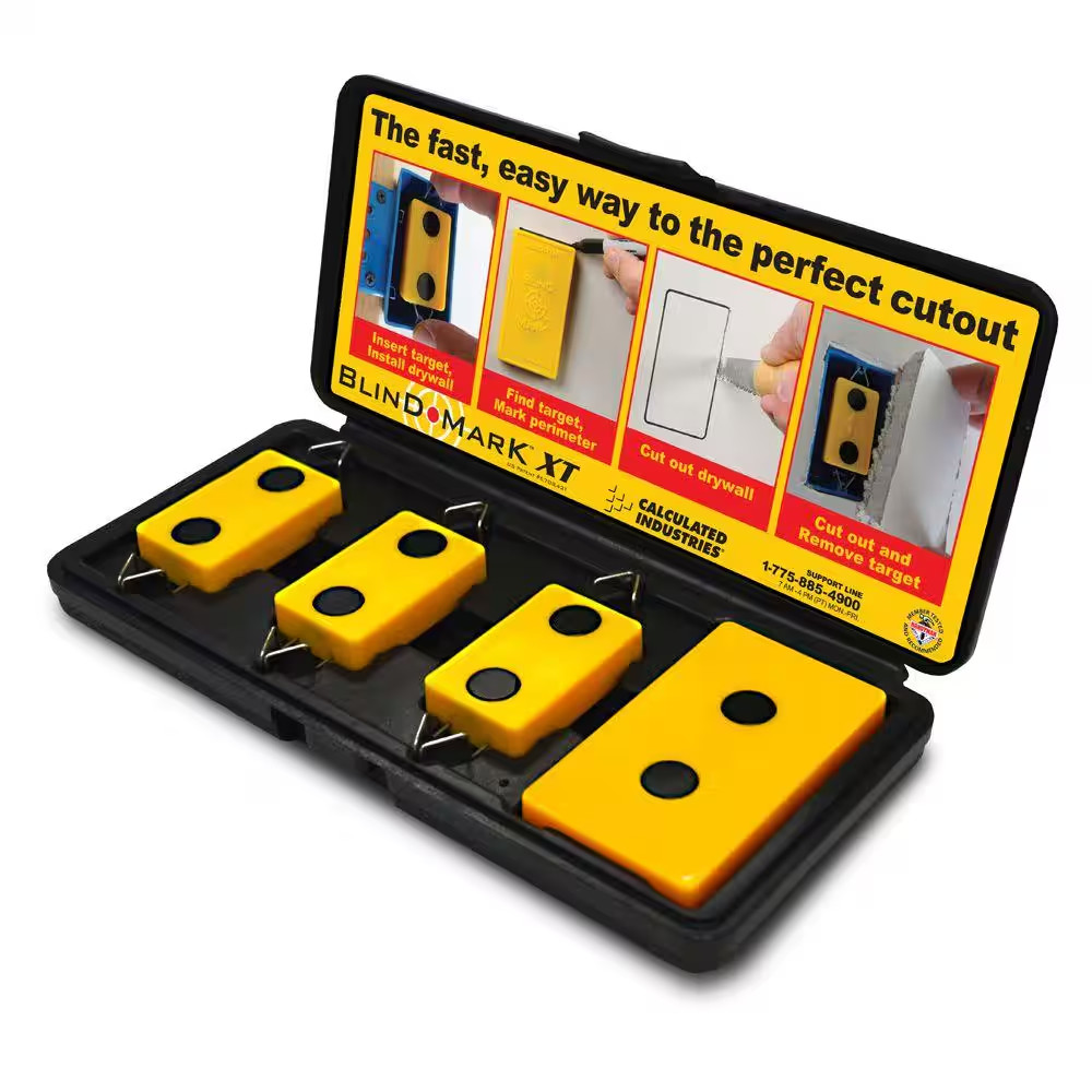 Blind Mark Drywall Electrical Box Locating Tool Kit (4-Pieces)