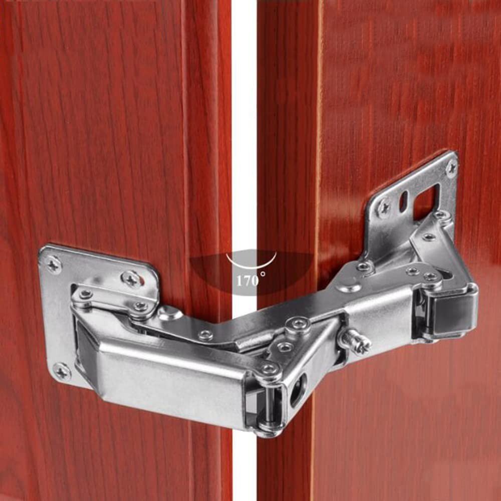 2 Pack 175 Degree Hidden Hinges Frameless Cabinet Hinges Hydraulically Adjust...
