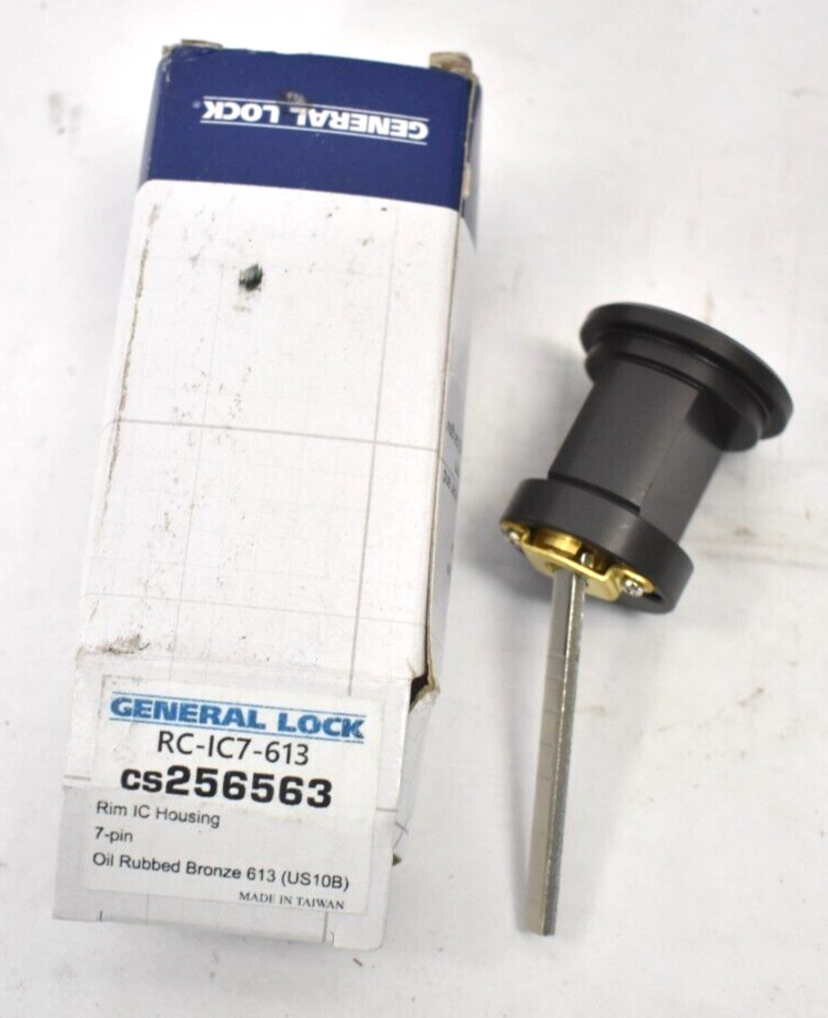 General Lock Rim Interchangeable Core Housing 7 Pin Rigid Tailpiece Solid Brass