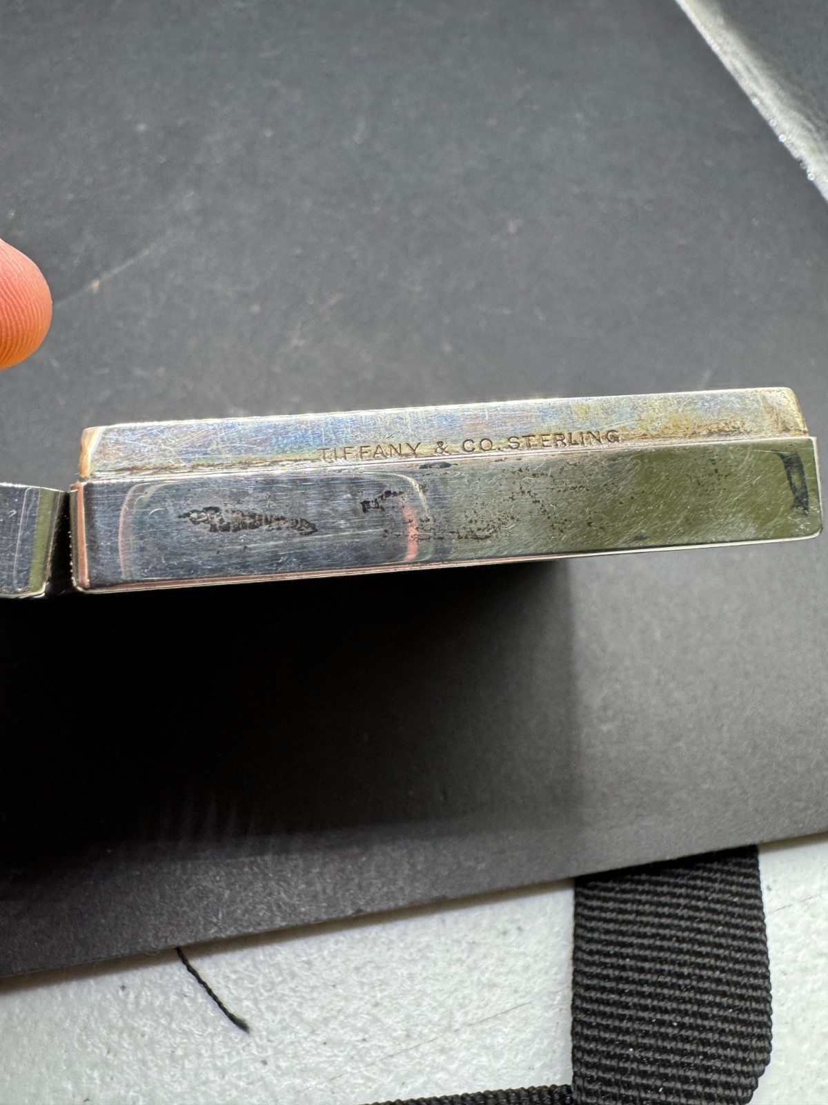 Vintage Tiffany & Co. Sterling Silver 925 Cigarette Case W/ Monogram 2.92"x2.23"