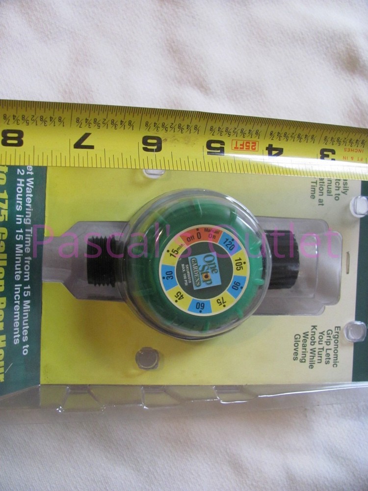 175GPH Inline Hose Water Timer, 15-120 Minute Countdown, One Stop Gardens 96518