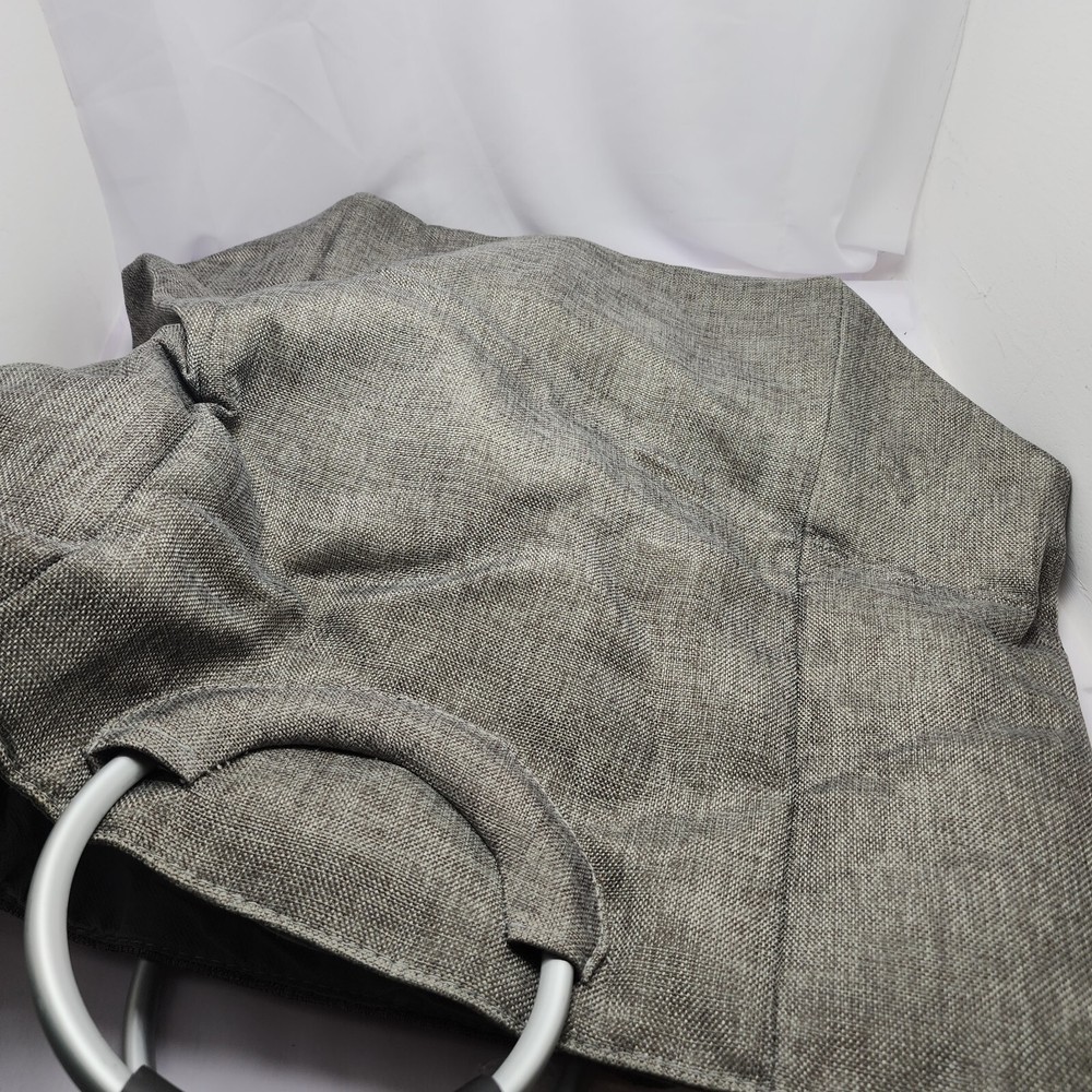 Canvas Dark Gray Double Handle Laundry Tote Divided
