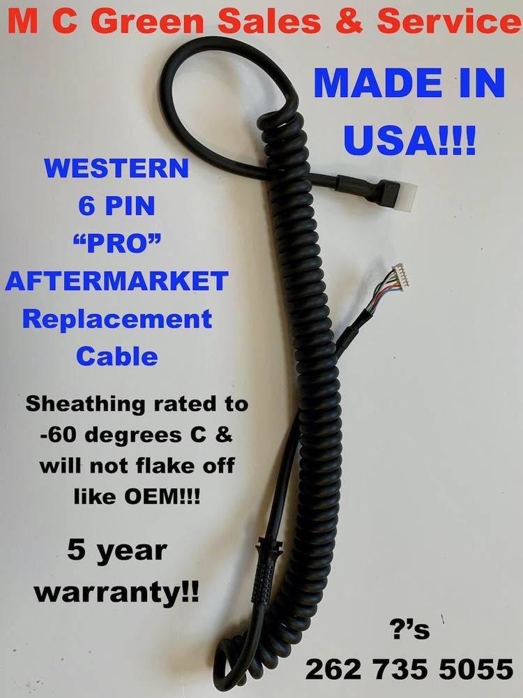 WESTERN CAB COMMAND SNOW PLOW 6 PIN HANDHELD CONTROLLER SUPER HD CABLE 96437