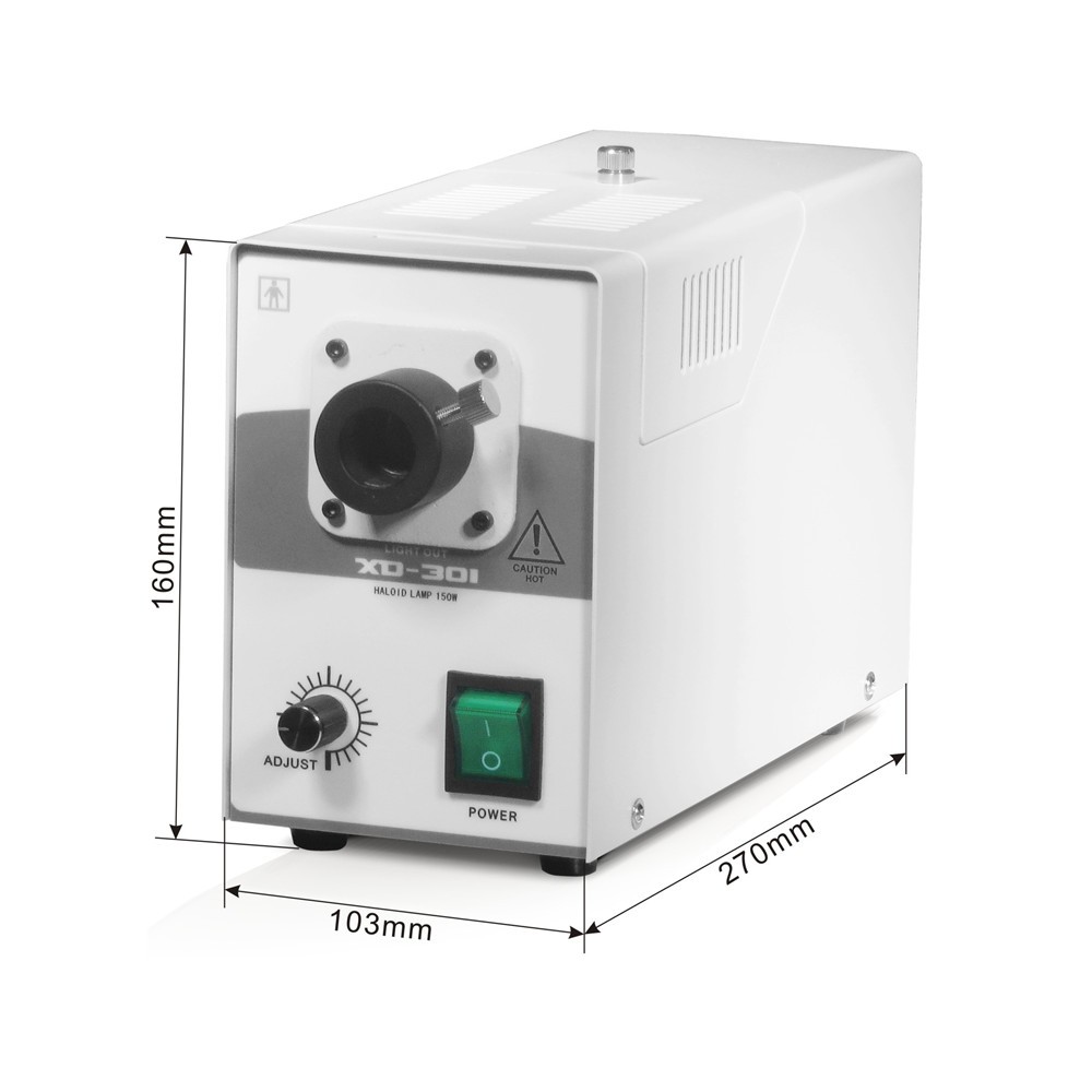 150W Single Hole Halogen Light Source for Microscope Medical Cold Light Source