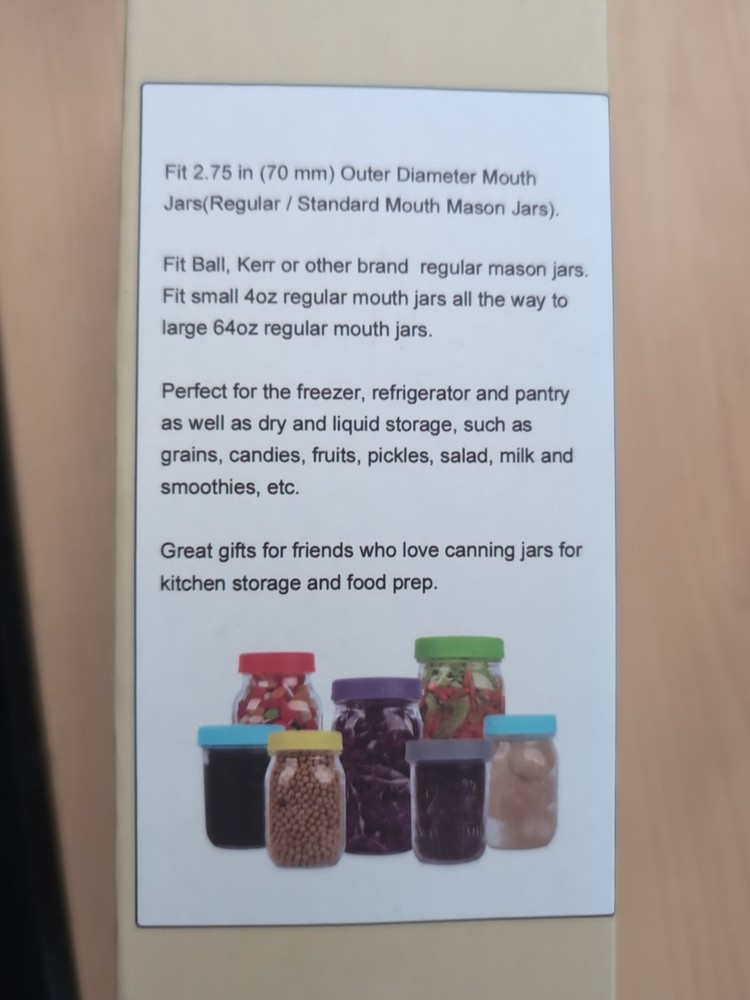 12 Pack Regular Mouth Plastic Lids With Inner Seal Gasket