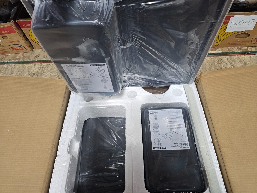 (QTY 2) Bogen CSD2X2 2 x 2' Tile Drop-In Ceiling Mounted Speaker with Back Can