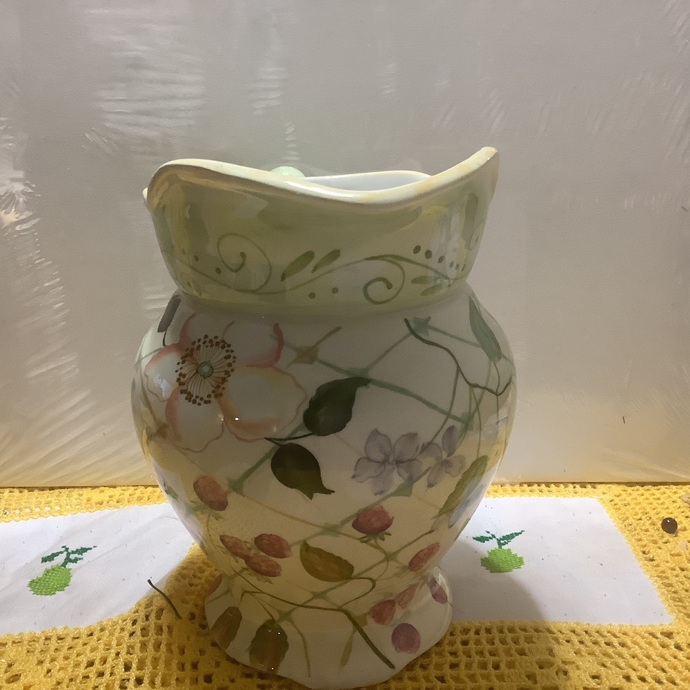 Tracery Porter Floral Pitcher