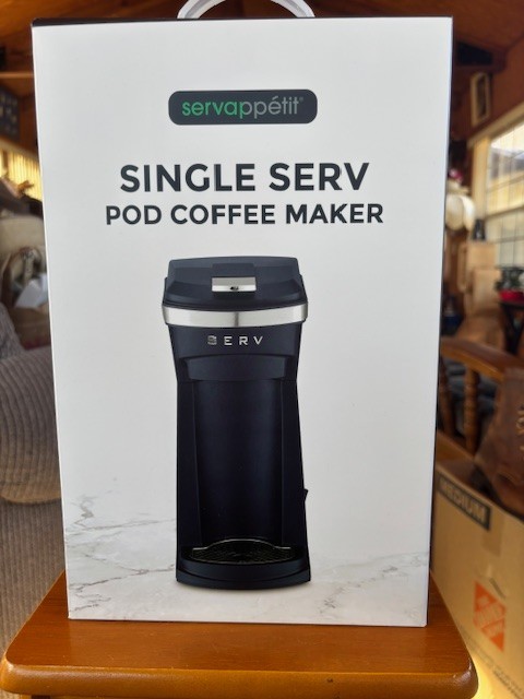 Servappetit Single Serv POD COFFEE MAKER, Blue New in Box
