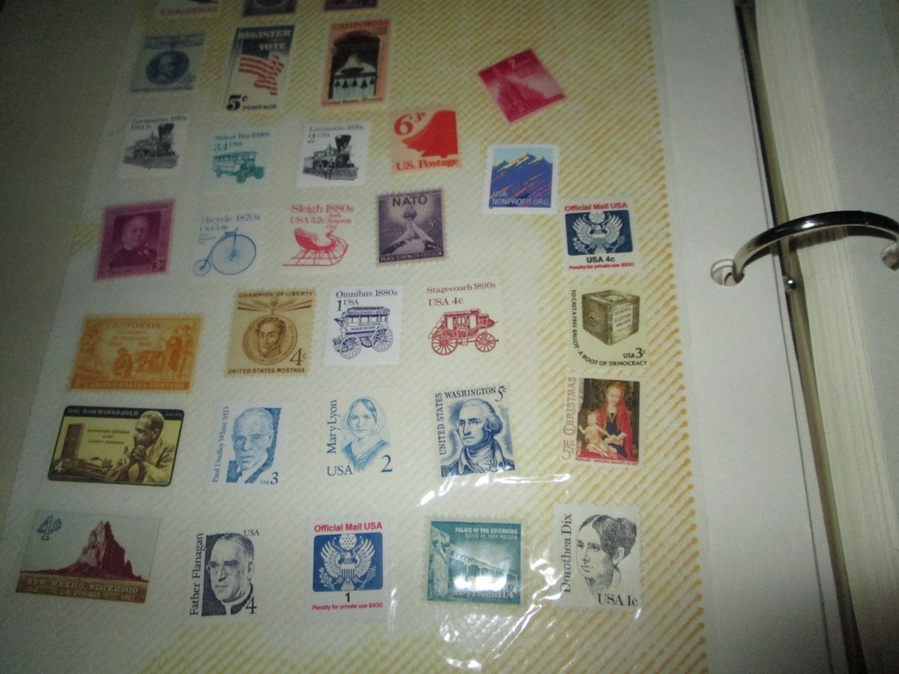 Stamp Collection VTG Stamps.  15 Binder Pages