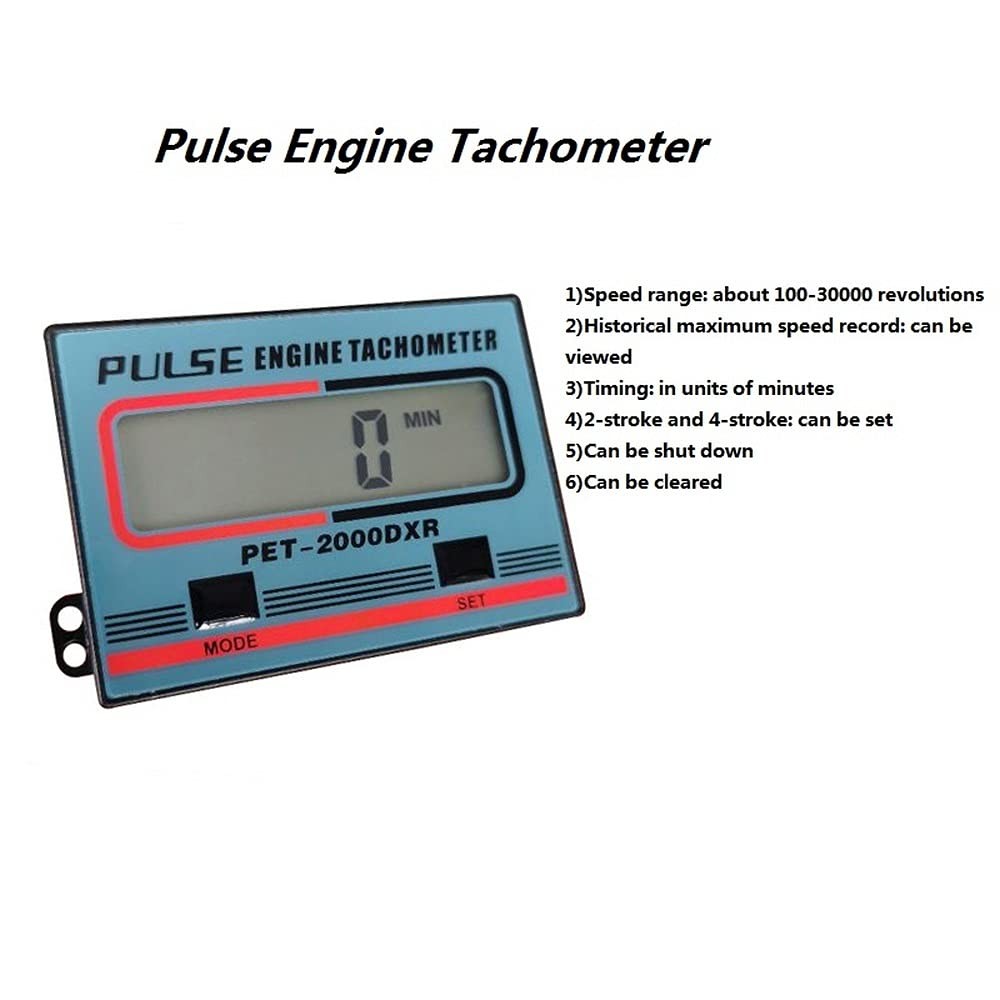 Gexmil Handheld Digital Induction Tachometer for 2/4-Stroke Chainsaw Small Engin