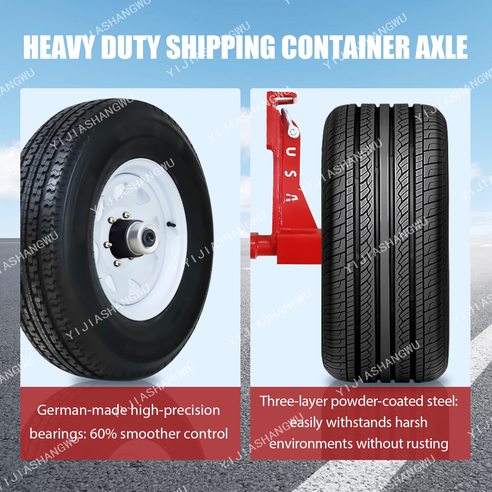 New upgrade Superior Shipping Container Wheels ，8x6.5 Lug ，container accessories