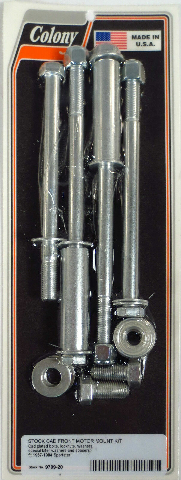 FRONT MOTOR MOUNT KIT (Cad) Harley Sportster Ironhead XL XR 1957-85 . . 9799-20