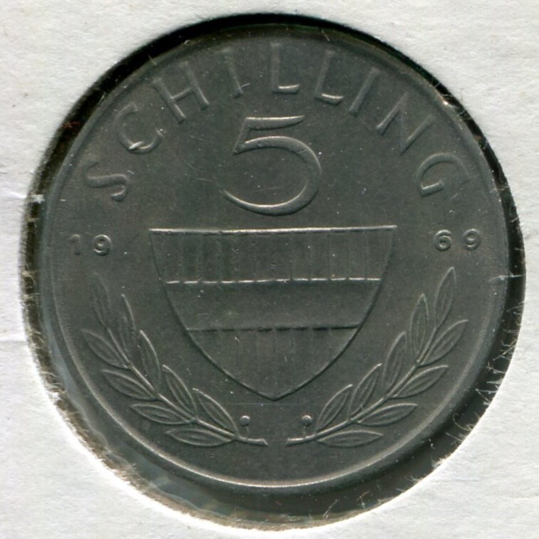 Foreign Coin - Austria - 5 Schilling 1969