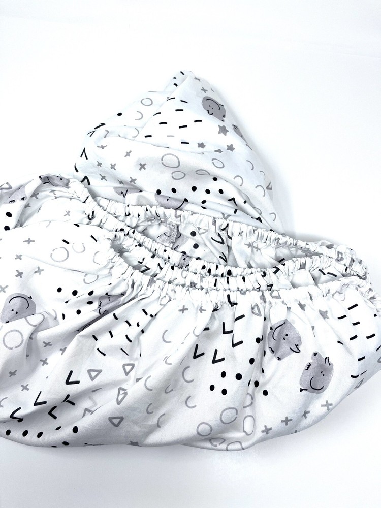 The Peanutshell Fitted Crib Sheet Geometric Shapes