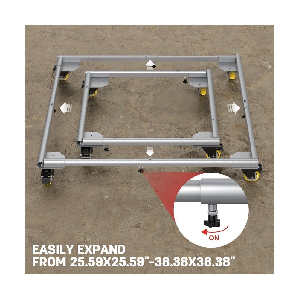 AUH Universal Rolling Mobile Base,Heavy Duty Adjustable Mobile Power Tool Bas...