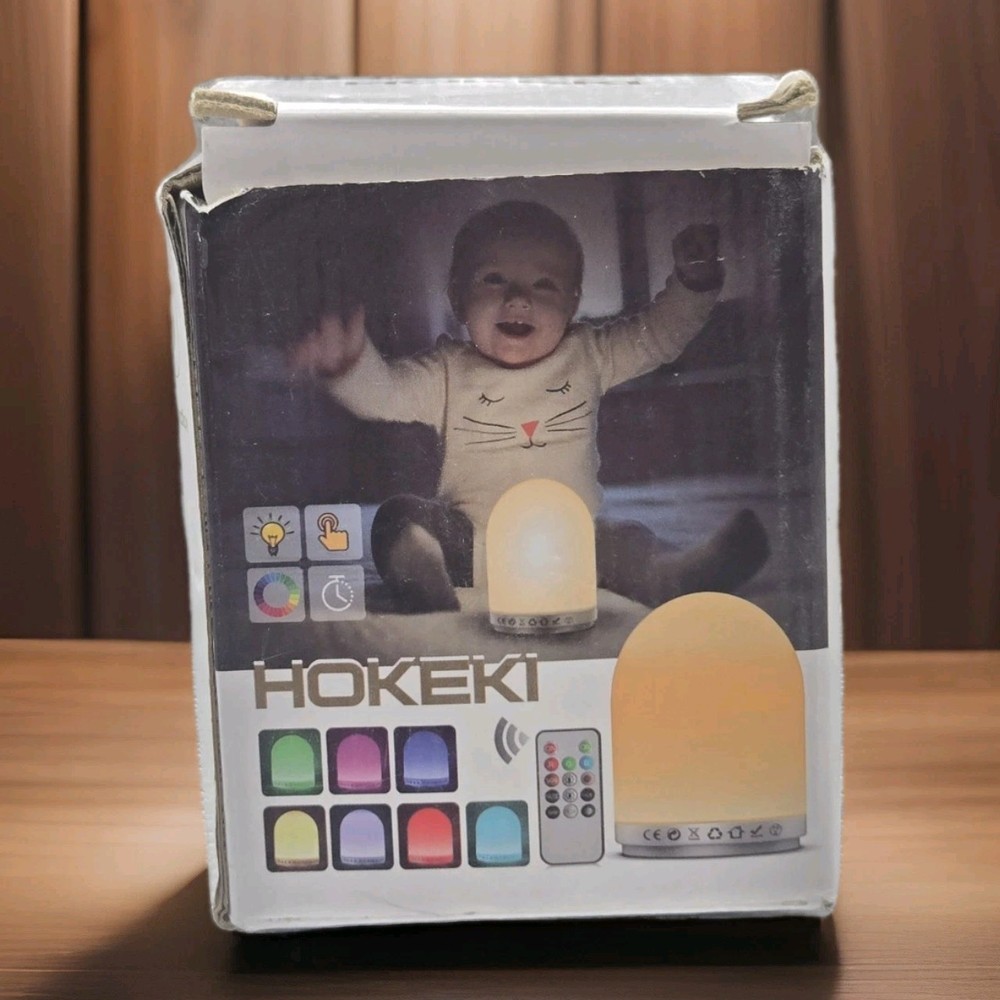 HOKEKI Bedside Night Light Remote Touch Sensor Brightness Level Lanyard NIB