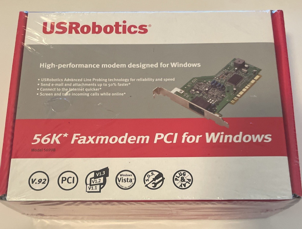 56k Faxmodem PCI for Windows USR USR5699B US Robotics