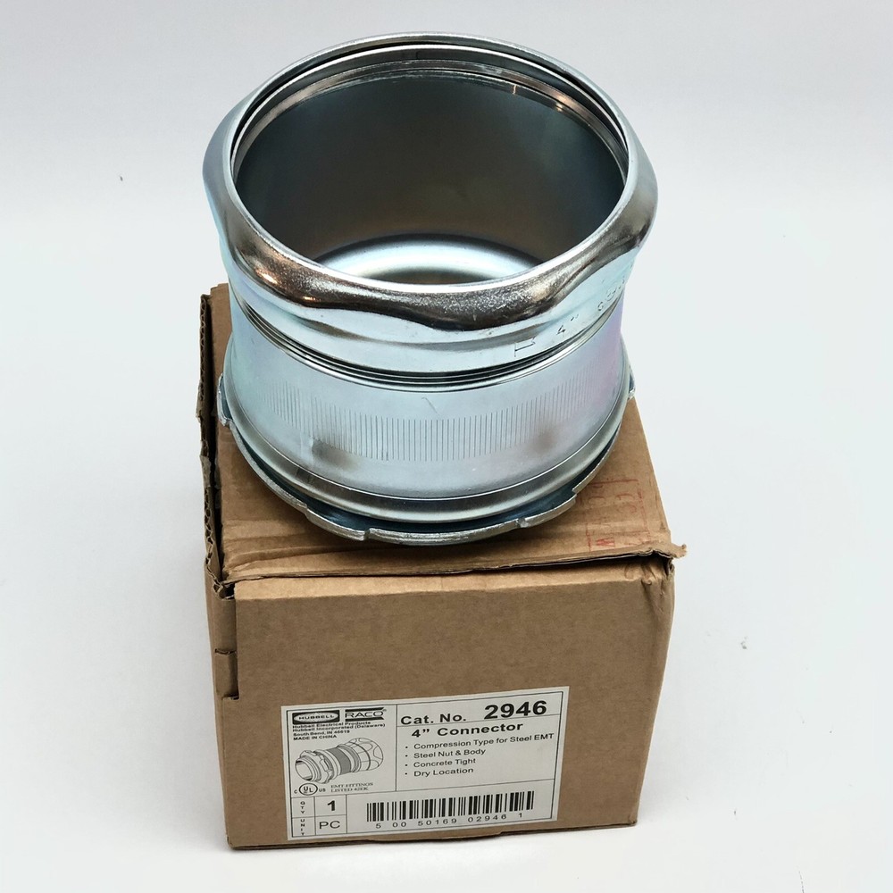 RACO 2946 4" CONNECTOR COMPRESSION TYPE FOR STEEL EMT