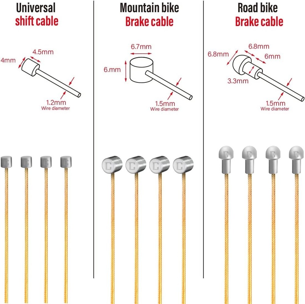 Advanced Derailleur Cable for MTB, BMX, Road Bikes - Multiple Lengths Available