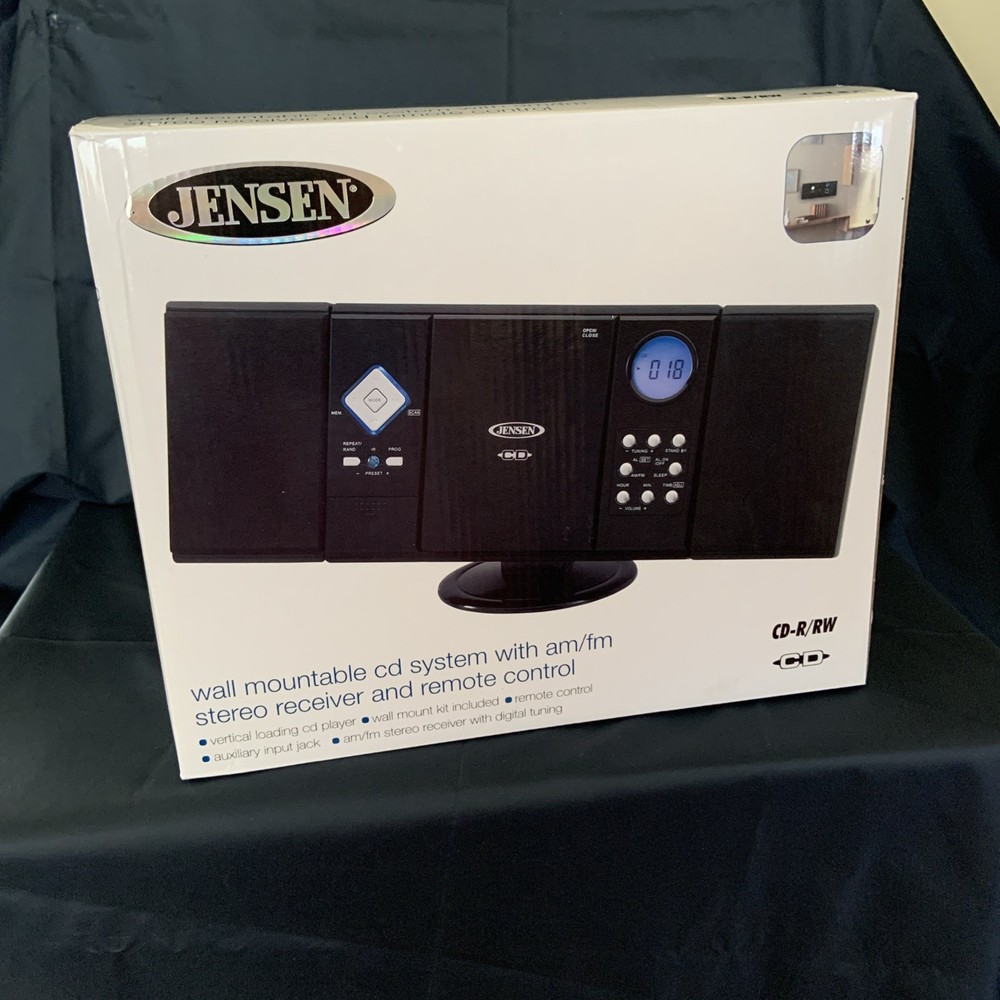 Jensen Wall Mountable CD System JMC-180B AM/FM Stereo with Remote Control