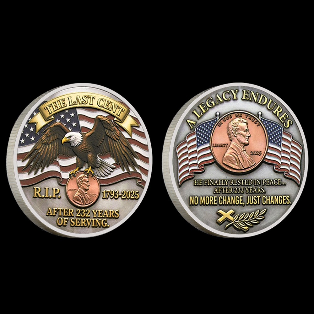 The Last Cent Legacy R.I.P. Penny Commemorative Coin Collectible Gift