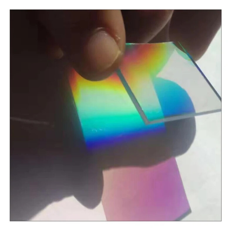 20x20mm Glass Holographic Diffraction Grating Laser Beam Spliter Interference
