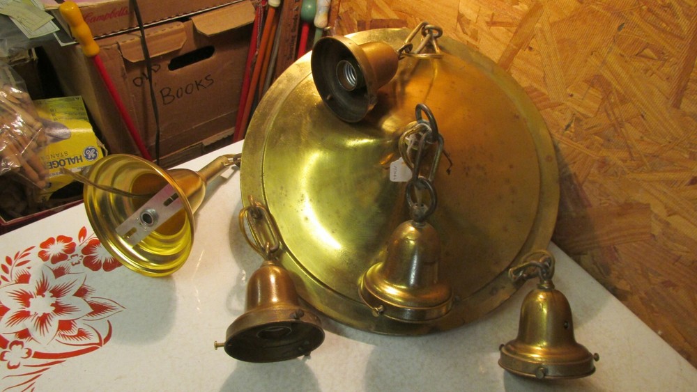 Antique Brass 4 Light Chandelier