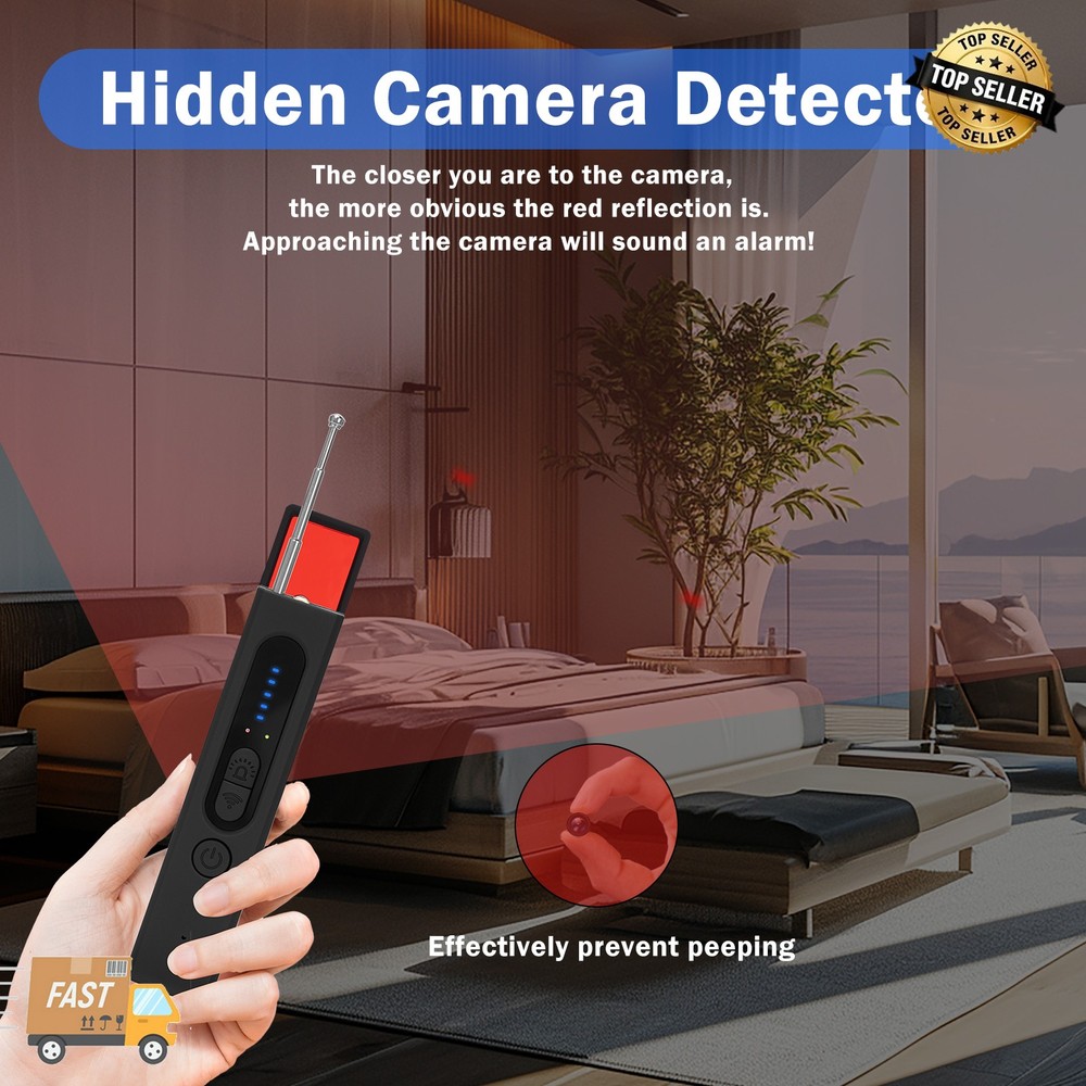 Camera Detector GPS Tracker Anti Tracking Bug Finder Scanner Device Hotel Car A+