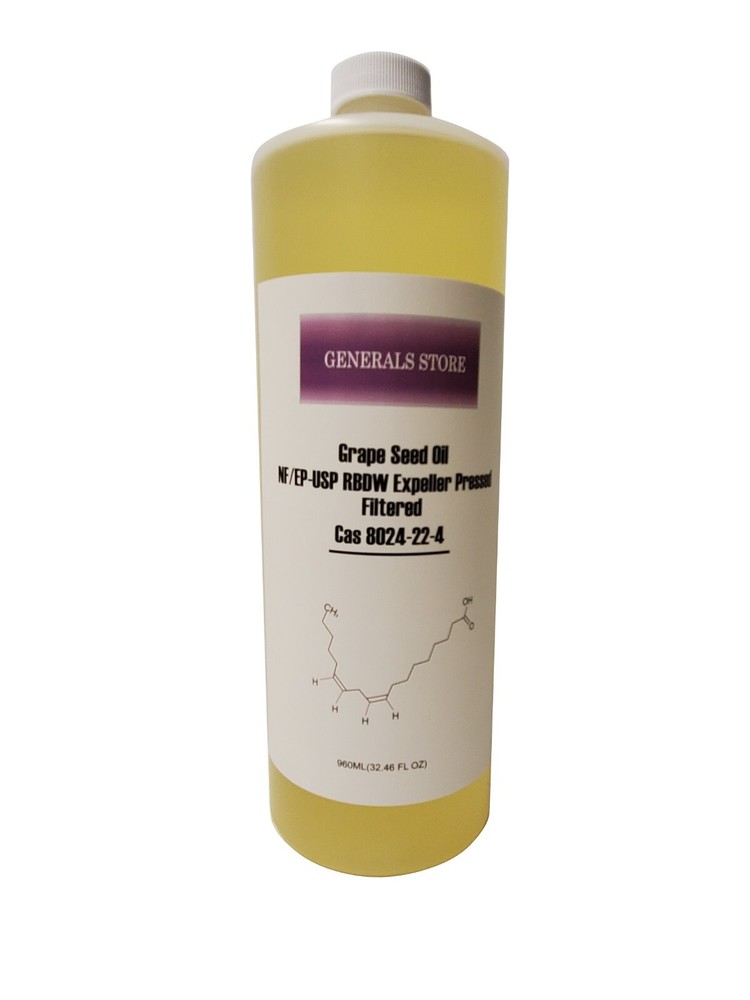 USP / NF Grape Seed Oil,  Filtered, 32oz