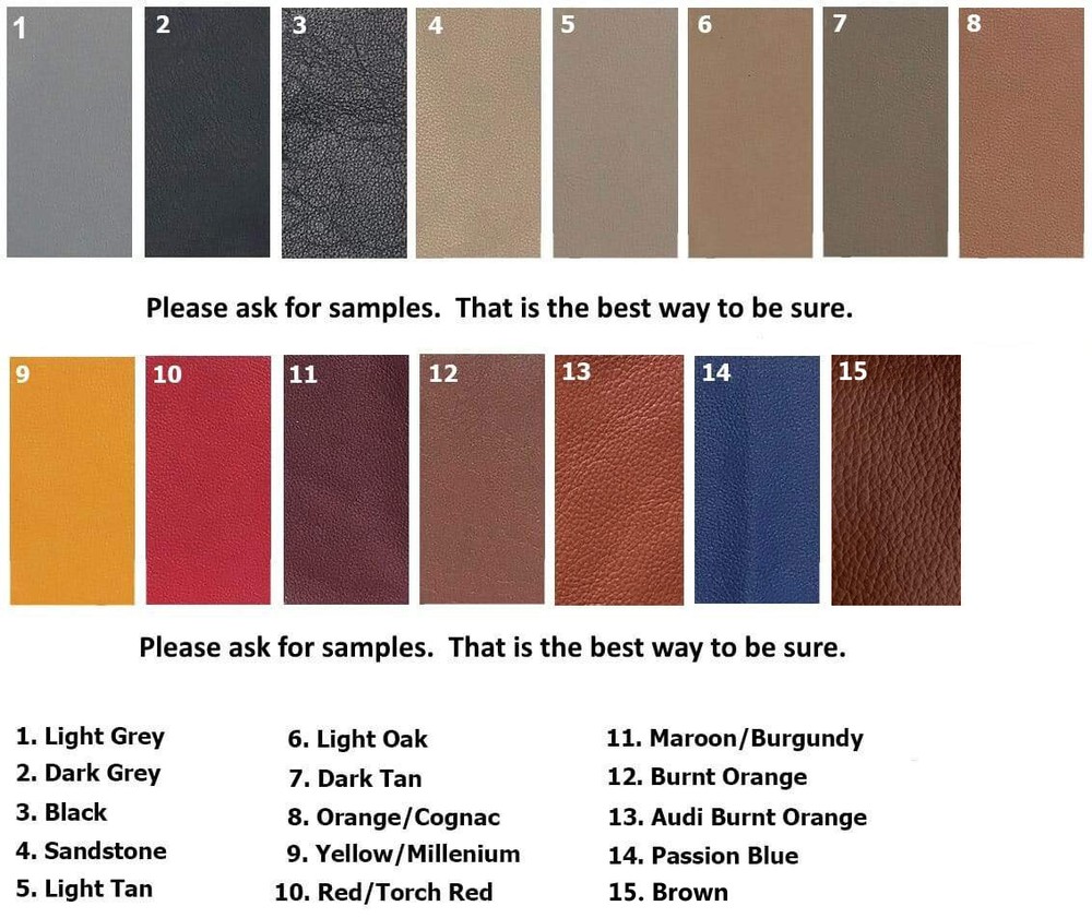 Leather Samples for Auto Upholstery