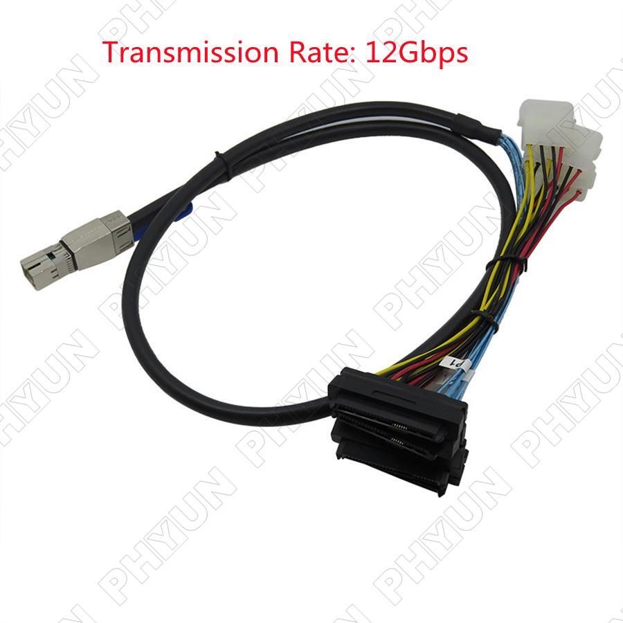 Hard Disk Cable 12Gbps Mini SAS SFF-8644 To SFF-8482 Server Computer Accessories