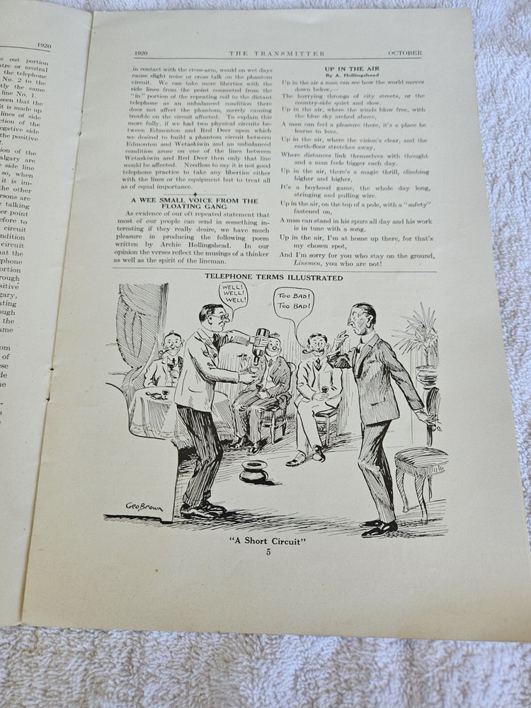 1920 " The Transmitter " October Issue Great Pics Information