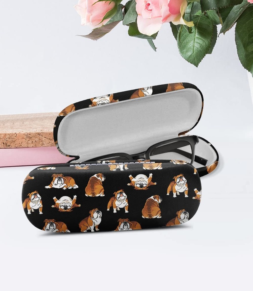 Hard Shell Eyeglasses Case, Clamshell Sunglasses Holder Protective Cover with...