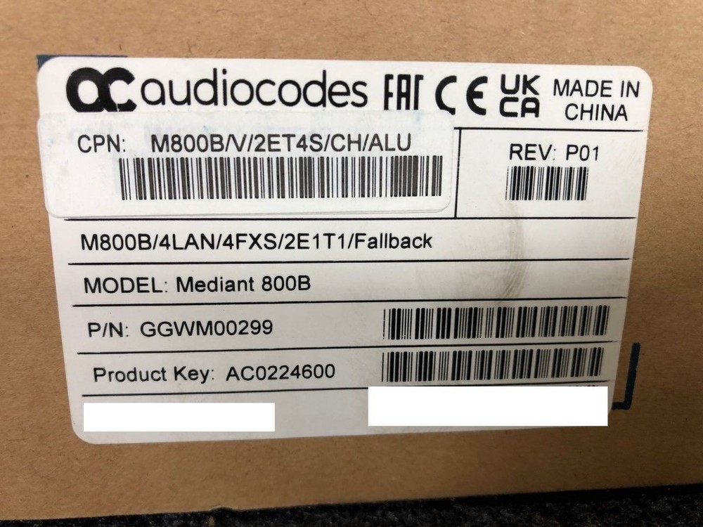 AudioCodes Mediant 800B VoIP Gateway