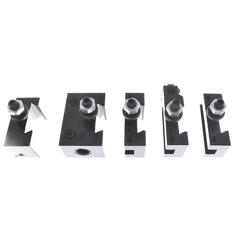 6Pcs AXA 250-100 Size Piston Type Quick Change Tool Post Set For Lathe 6-12"