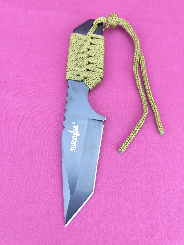 Survivor Fixed Blade Knife 7" Survival Stainless