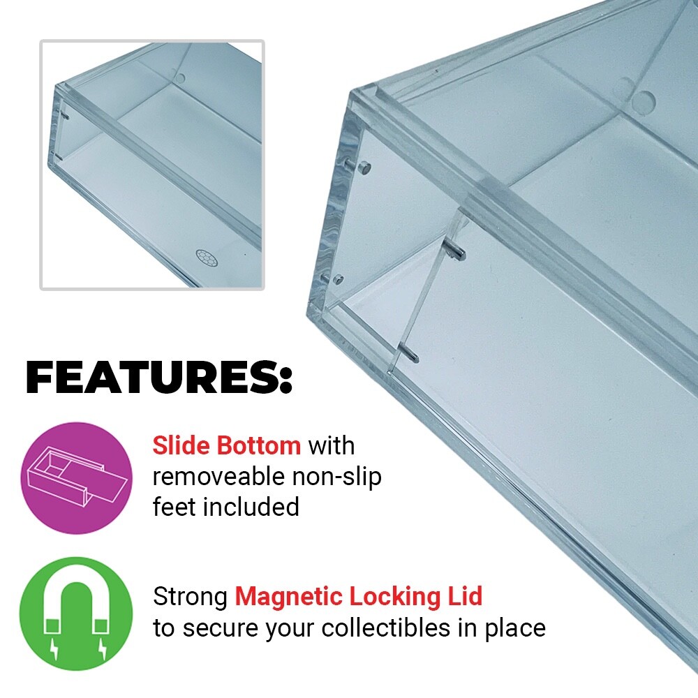 UV RESISTANT Magnetic Locking Nintendo GameCube XBOX Wii PS2 Acrylic Game Case