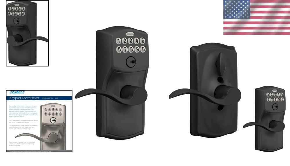Keyless Entry Flex-Lock, Matte Black Finish