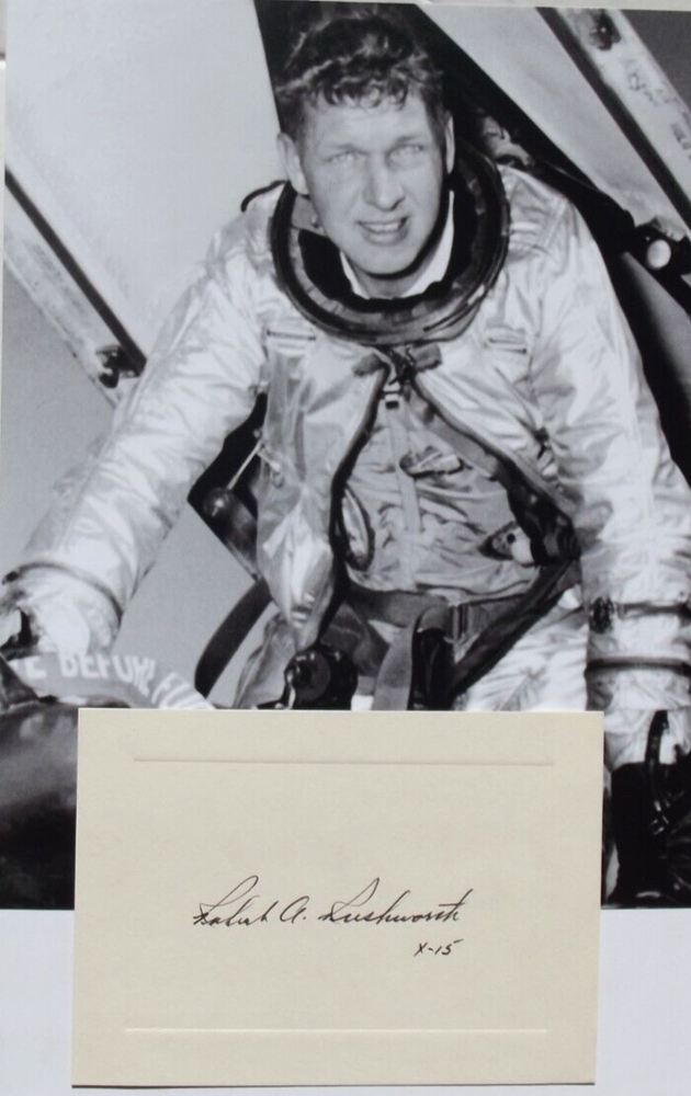 Robert A. Rushworth X-15 Pilot Autograph Card