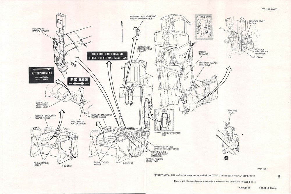ACES II Ejection Seat Maintenance With Parts Breakdown Flight Manual -CD Version