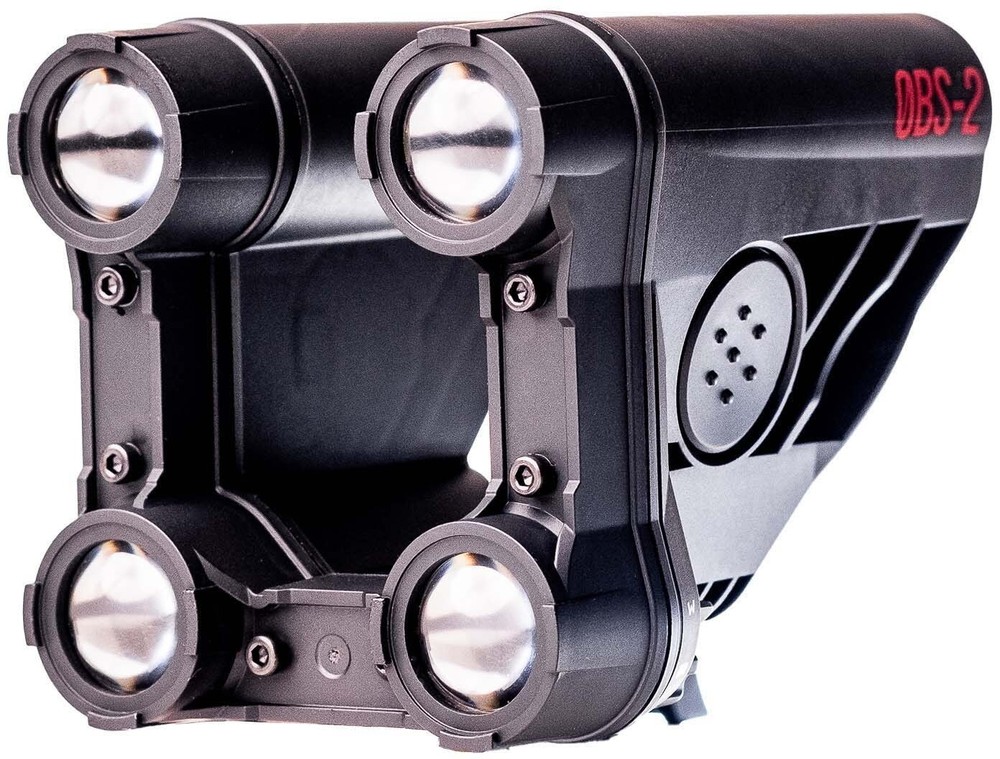 ZeroBlindSpot 0BS-2 IR + White Rechargeable LED Weapon Light, Black, Small, 0002