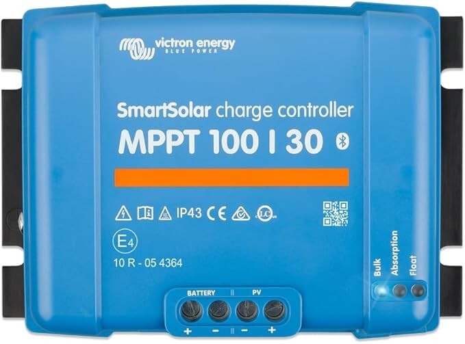 Victron Solar MPPT 100/30 Charge Controller – 12V/24V, Bluetooth Built-In
