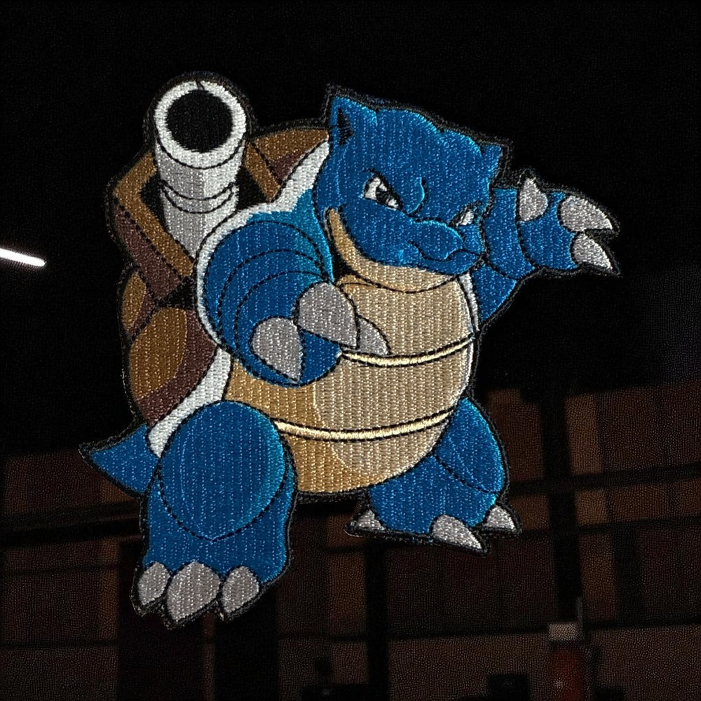 Blastoise Embroidery Patch 4.77 X 4.59