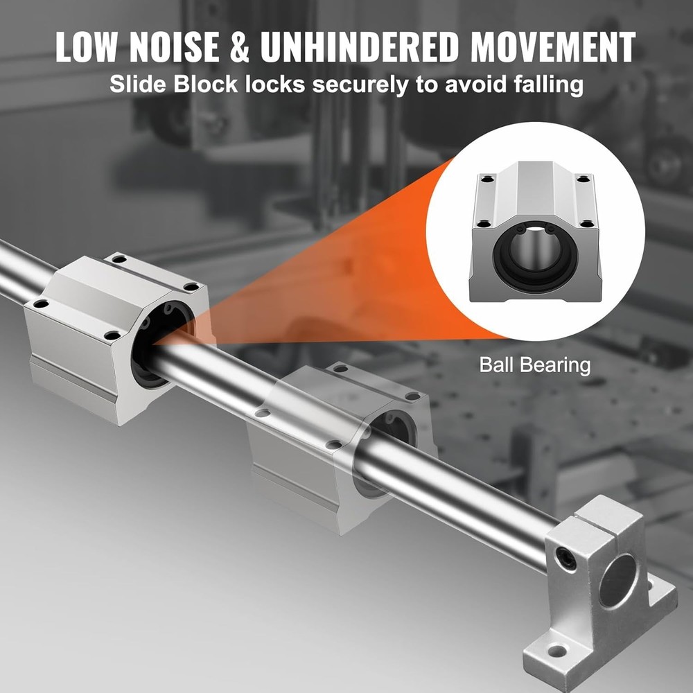Ultimate Linear Motion Guide Set – 4 Slide Blocks & 2 Rails for DIY Automation
