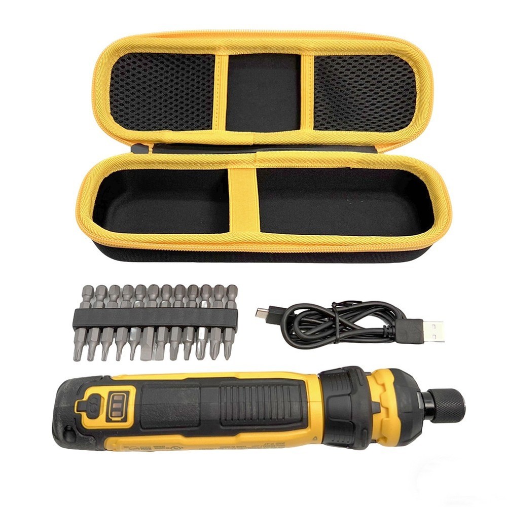 Compact Carrying Case with Handle for Cordless Screwdriver Storage