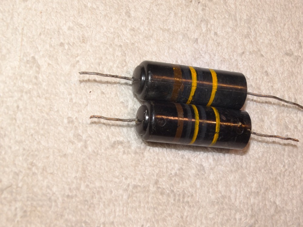 2 - Sprague Bumble Bee Capacitor Pulls .1 400v *Vintage* #3