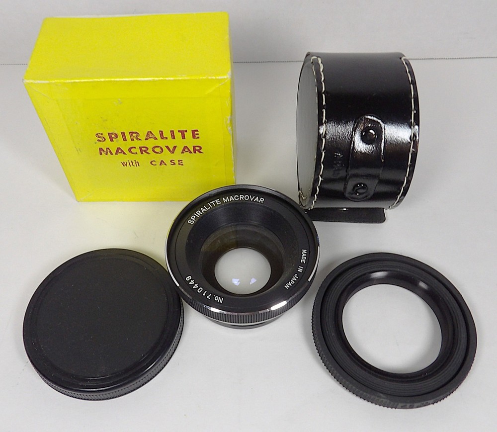SPIRALITE MACROVAR LENSE WITH CASE, CAP, ADAPTOR, INSTRUCTIONS