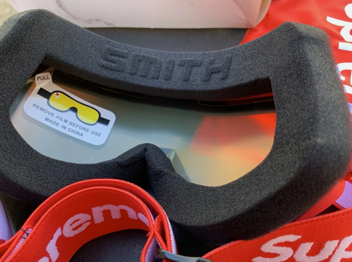 Supreme x Smith Snowboard Ski Goggles Red FW15 Colorway Limited Edition 2026 New