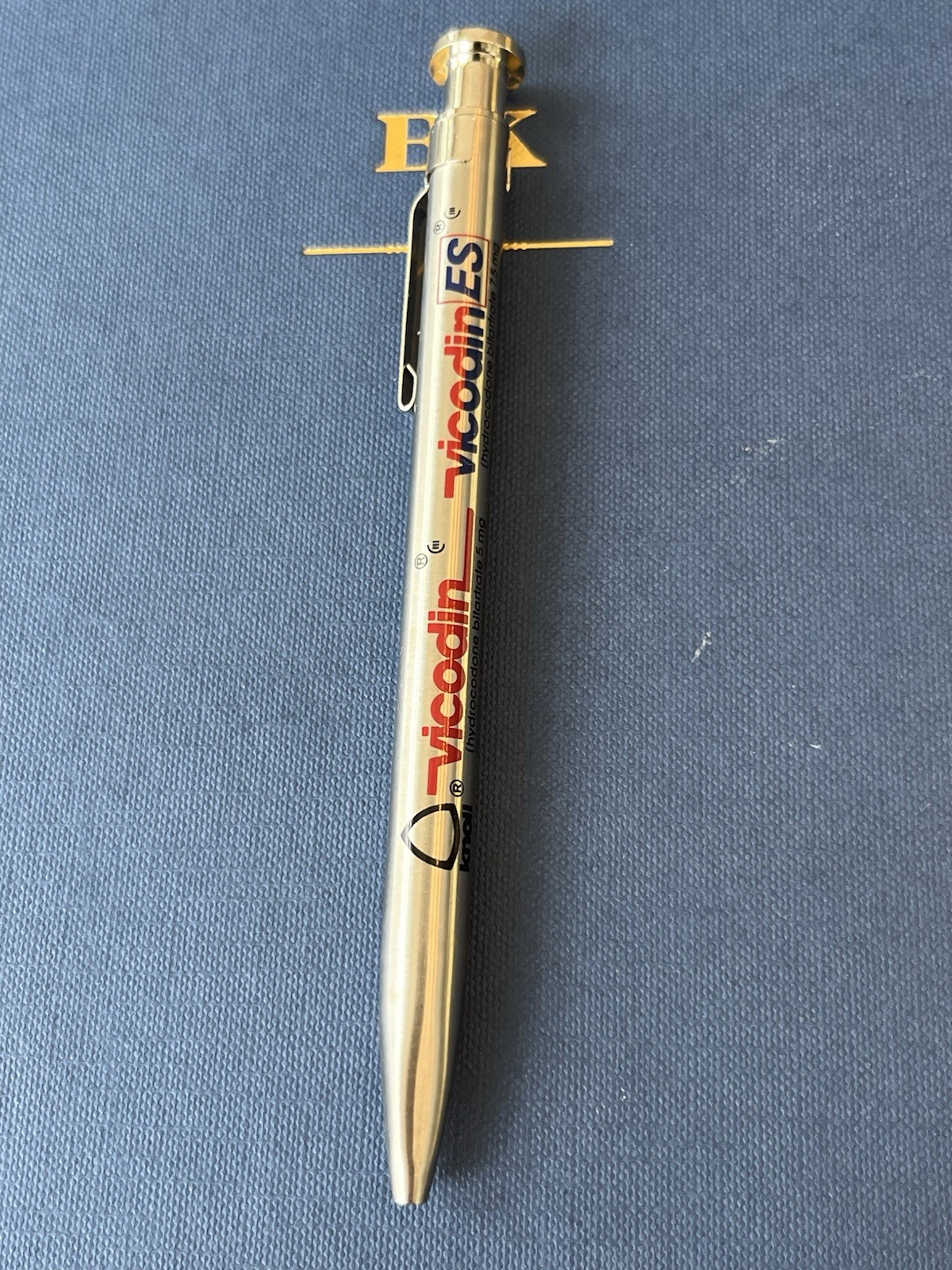 DRUG REP PEN - VICODIN "NAIL" - METAL NARCOTIC RARE Vicodin ES Look 👀 RARE